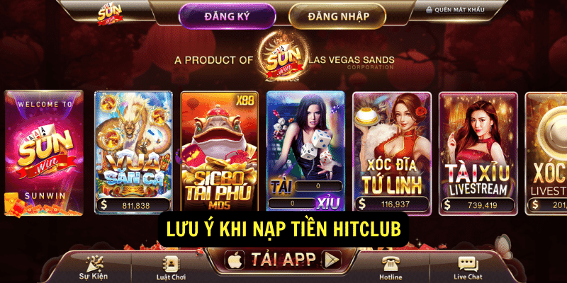 Nạp tiền bằng giftcode được chính cổng game Hitclub tặng
